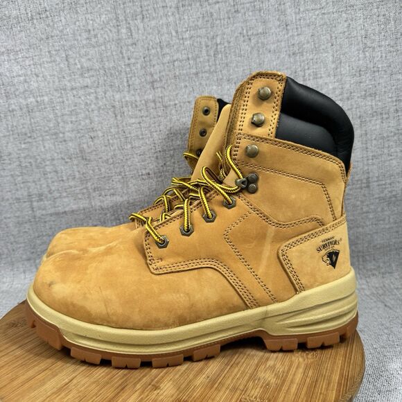Herman Survivors Boots Mens Size 9 W Steel Toe Leather Work